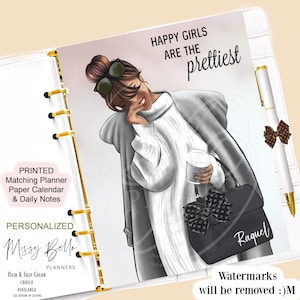 Happy Life Girl Planner Insert Dashboard or Cover set For Your Planner, Personal ,Pm, Mm ,A5, Ring Binder, Erin Condren & Happy Planner