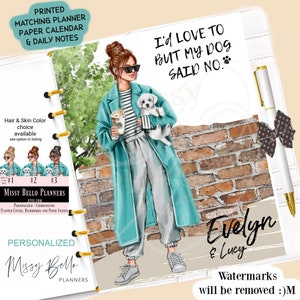 Dog and Me Planner Accessory Dashboard Insert or Cover Set for Your Planner in sizes PM, MM, A5, A6, Mini, Personal, Happy Planner & MORE