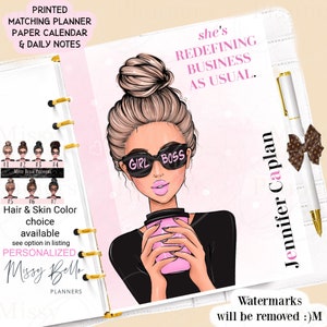 Planner Girl Boss Dashboard Insert or Cover Set for Your Planner in sizes PM, MM, A5, A6, Mini, Personal, Happy Planner, & MORE