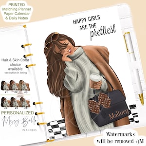 Happy Life Girl Planner Insert Dashboard eller Omslagsset För Din Planner, Personlig, Pm, Mm, A5, Ringpärm, Erin Condren & Happy Planner