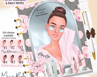 Self Care Girl Boss Planner Dashboard Insert or Cover Set for Your Planner in sizes PM, MM, A5, A6, Mini, Personal, Happy Planner & MORE