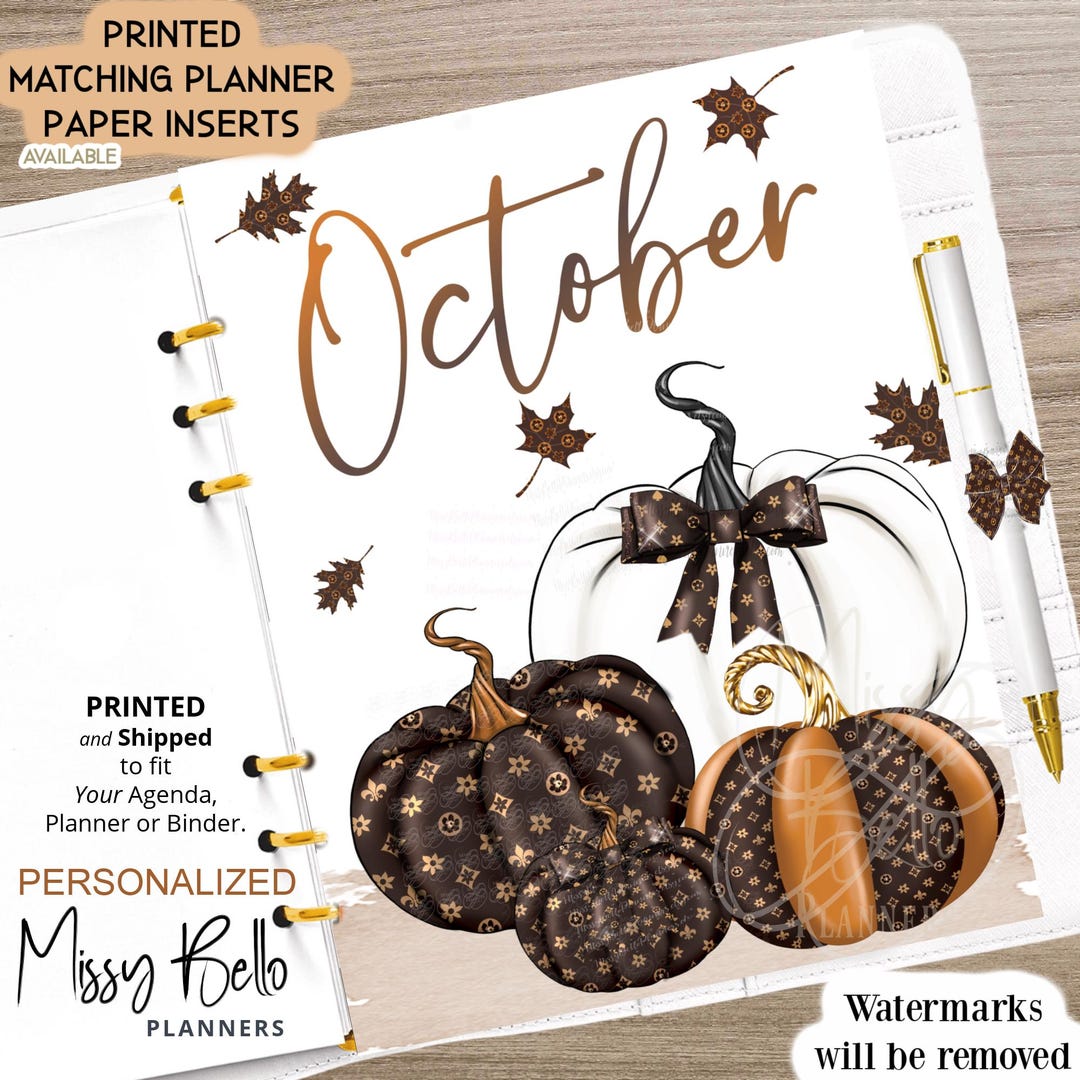 October, Fall Girl Planner Insert Boss Babe Dashboard INSERT 0R Cover ...