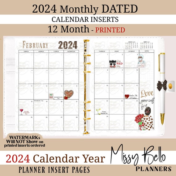 A5 2024 Weekly Planner Refill, Agenda Inserts 2024, Set No. 1 -  Sweden