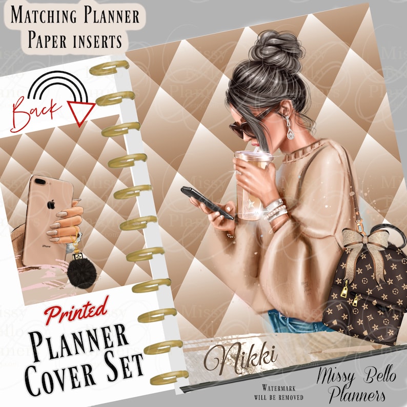 Fashion Style Printed Planner Cover Set for Your Ring Binder, Happy ...