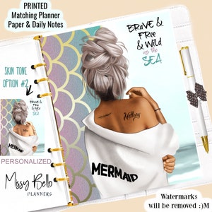 Printed Mermaid Planner Dashboard Insert for your PM, MM, GM, Agenda, Planner Cover, A5, Happy Planner, pocket mini, A6, compact size