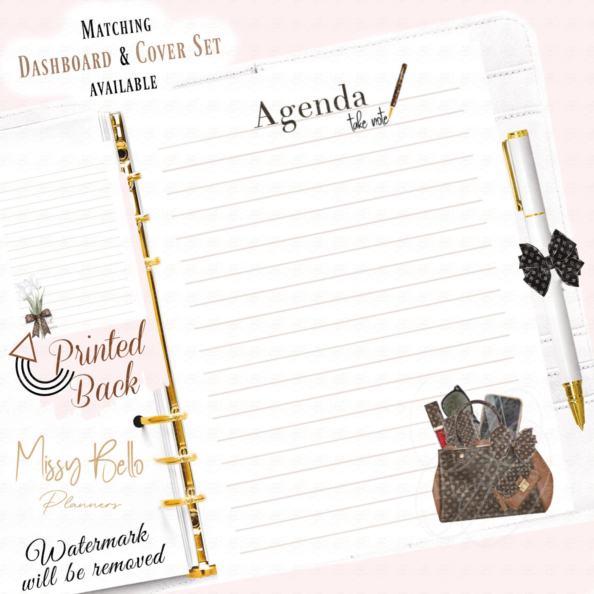 Louis Vuitton Inspired Agenda Calendar Refill Inserts & To-Do Lists –  Between Naps on the Porch