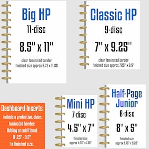 Personalized Luxury Style Planner Design, Dashboard, Insert, or, Cover, Made to Add to YOUR Agenda sized Pm, Mm, Gm, A5, A6, Half-Page, Disc image 4