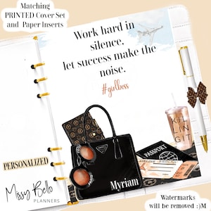 Juego de insertos o cubiertas para agenda Boss Babe personalizados para tu planificador en tamaños PM, MM, A5, A6, Mini, Personal, Happy Planner y MÁS