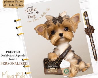 Dog Mom Fashion Agenda Planner Insert Dashboard or Cover Set for Your Planner, PM, MM, A5, A6, Mini, Personal, Happy Planner, ring binder