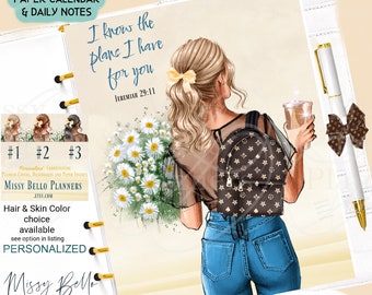 Gods Plan Faith Planer Dashboard Insert oder Cover Set für Ihren PM, MM, GM, A5, A6, Half Page, Designer Agenda, Happy Planner