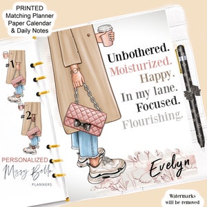 Focused Happy Girl Boss planner dashboardinzetstuk of omslagset voor je planner in de maten PM, MM, A5, A6, Mini, Personal, Happy Planner en MEER