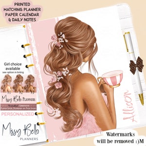 Fashion Tea Planner Dashboard Insert: Personalized Planner Cover