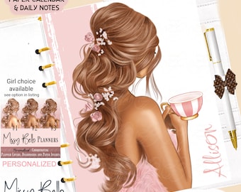 Inserto para el tablero del planificador Fashion Tea: portada personalizada