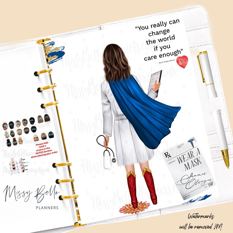 Planner Cover Doctor SuperHero Planner Dashboard Insert for PM MM GM Agenda Personal Planner,for Erin Condren A5 Dashboard Happy Planner