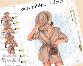 Girl Boss Babe Strong Planner Dashboard, PM MM GM A5 Dash, Personal Planner, Happy Planner Disc insert /cover, agenda dashboards