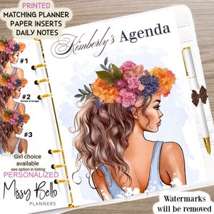 Planner Girl Agenda Insert Dashboard or Cover set For Your Planner, Personal ,Pm, Mm ,A5, Ring Binder, Erin Condren & Happy Planner
