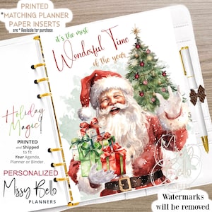 Christmas Santa Planer, Agenda Dashboard Insert oder Cover Set für Deinen Planer in den Größen PM, MM, A5, A6, Mini, Personal, Happy Planner