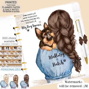 Dog and Me Personalized Planner Dashboard Insert or Cover Set for Your Planner in sizes PM, MM, A5, A6, Mini, Personal, Happy Planner & MORE