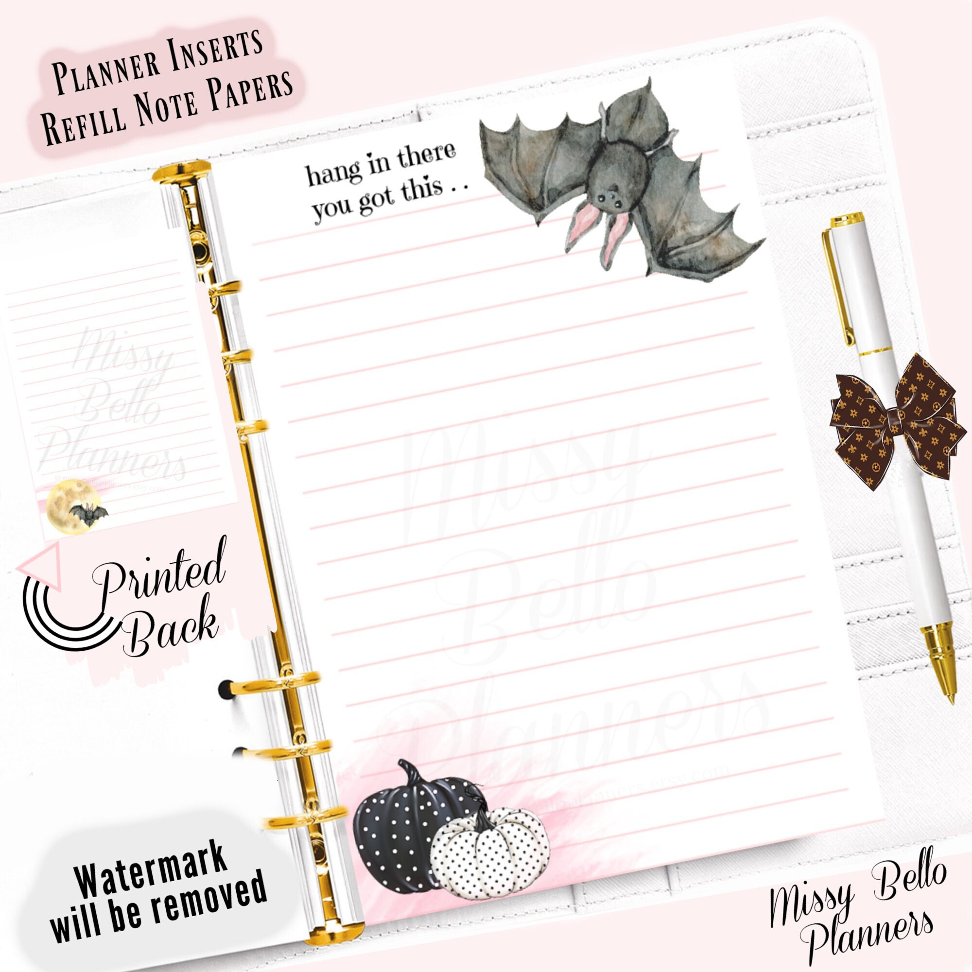 A5 Refill Paper, Dotted Paper Planner Inserts for Binder Budget A5