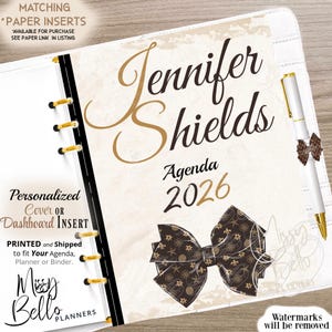 Spersonalizowana wkładka do tablicy rozdzielczej na rok 2026 lub zestaw okładek do Twojego planera, kalendarza PM, kalendarza MM, A5, GM, A6, Mini, oprawa na płycie, segregator