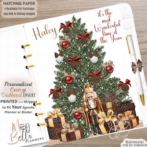 Personalized, Nutcracker Fashion, Christmas Tree, Dashboard Insert, or Cover, Add to Your Planner, PM, MM, A5, A6, Mini, Disc, Half Page
