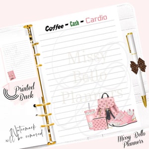 PRINTED Gym Girl Fitness Babe Planner Insert Pages for your A5, A6, MM, PM, Personal, Happy Planner, Designer Agendas & more!