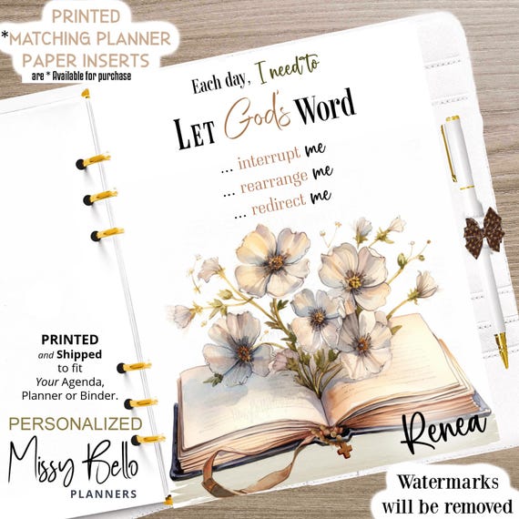 Bible Study, Faith in God Planner DASHBOARD INSERT 0R Cover Set, For Your A5, A6, Half Page, Mm Agenda, Happy Planner, Pm Agenda