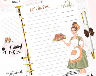 PRINTED Fall, Insert Pages for your planner, A5, A6, MM, PM, Happy Planner, Ring Binder, half page, Pm Agenda, Mm Agenda, Personal, Budget