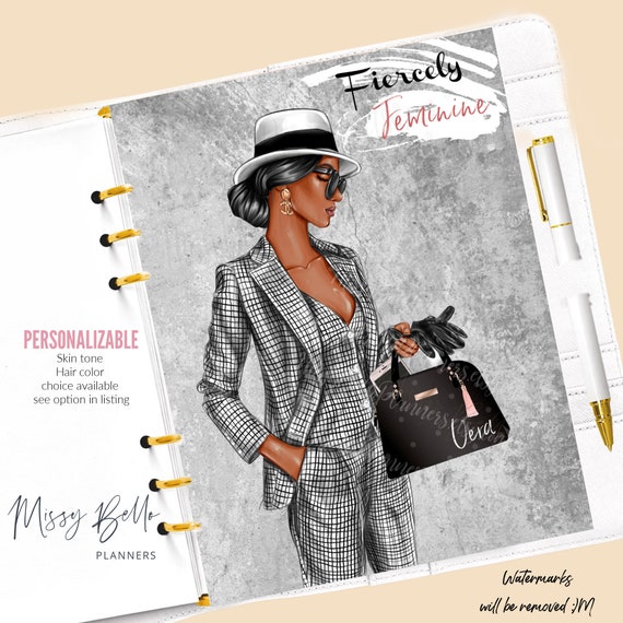 African American Woman Boss Planner Dashboard PM MM GM A5 