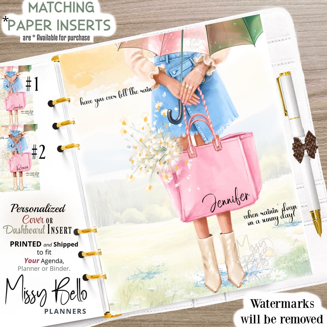 Planner Girl Spring Dashboard Insert or Cover Set Made to Add to Your ...