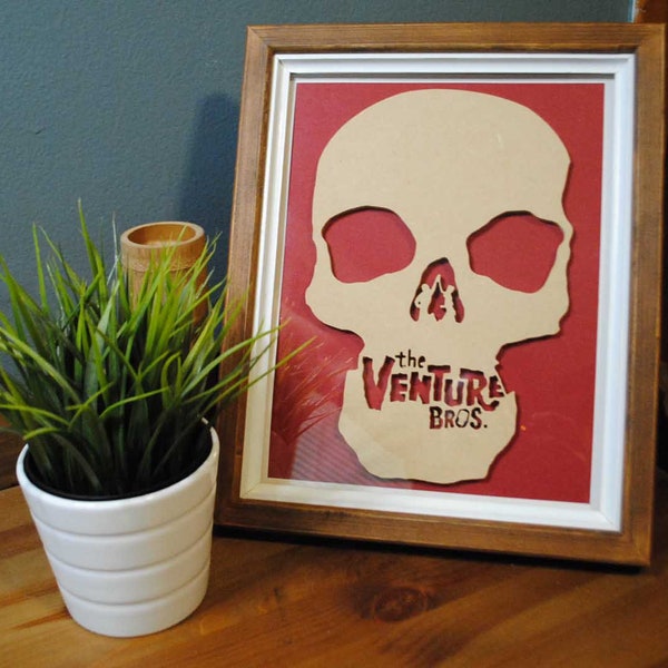 Venture Brothers 3D Wooden Skull Logo (Made to Order)