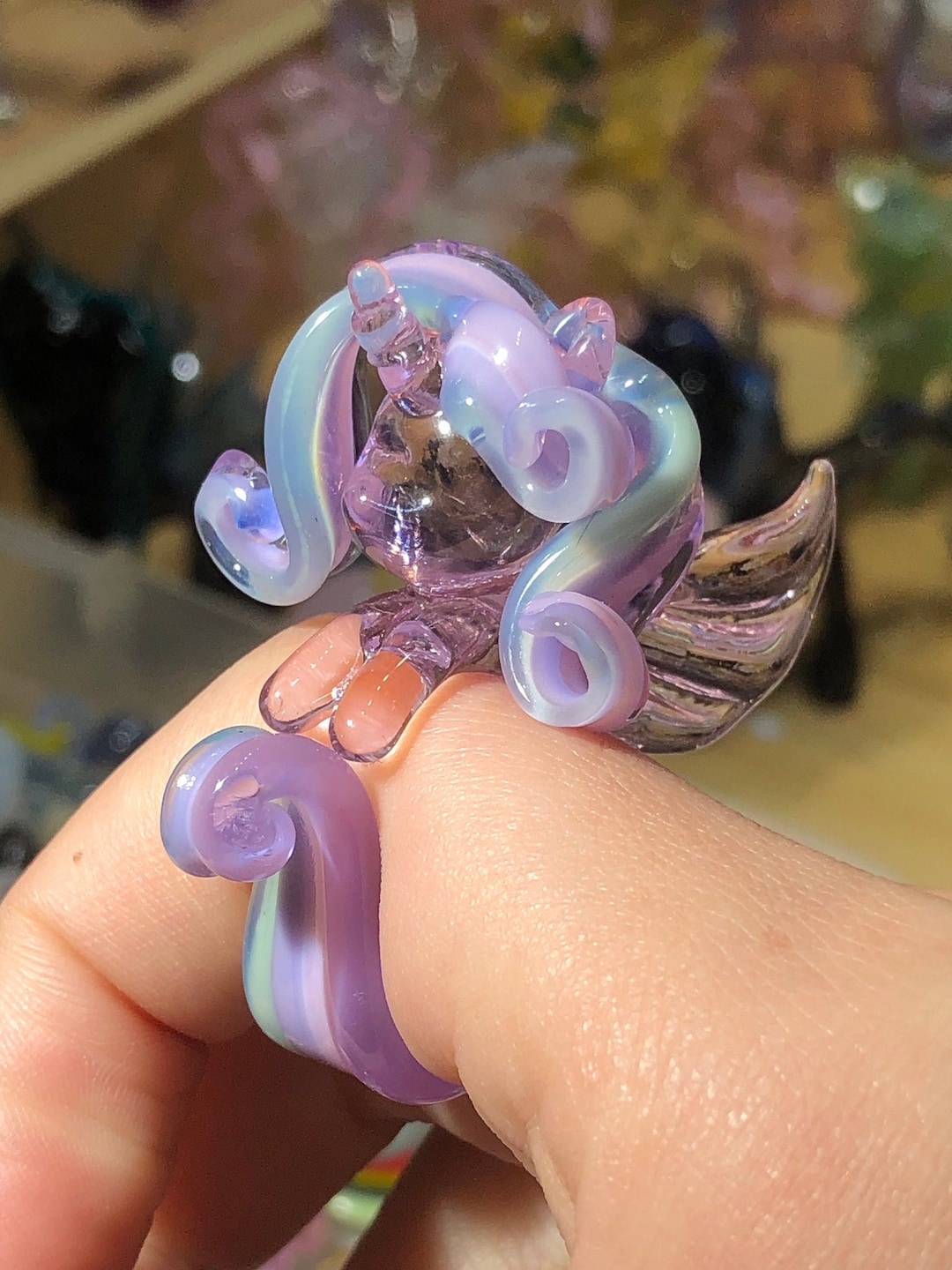 Handmade Blowing Glass My Little Pony Jewelry, Glass Art ''my