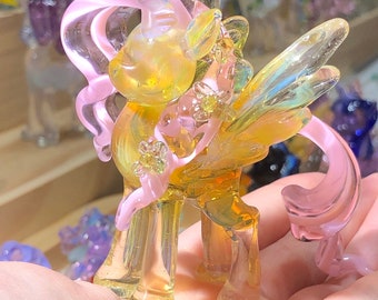 Handmade DIY blowing glass "My Little Pony" homegoods, mlp, pony Craft ornaments, floating glass, unique gift.MLP ornaments for childhood