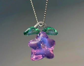 Stardew Valley Stardrop Pendant, Handmade Lampwork Glass, Gamer Gift