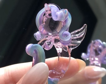 Handmade Blowing Glass My Little Pony Jewelry, glass art ''My Little Pony"ring(available become for pendant too), unique gift, 3D gift