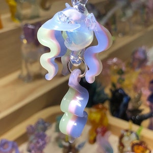 Handmade blowing glass "My Little Pony" necklace/pendant, cartoon little pony jewelry Pendant, floating glass, DIY pony jewelry