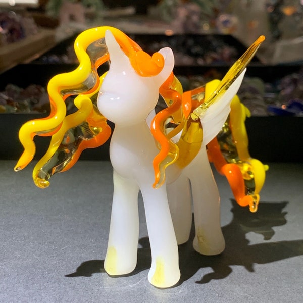 Handmade DIY blowing glass "My Little Pony" homegoods, mlp, pony Craft ornaments, floating glass, unique gift. Take care Friable & Breakable