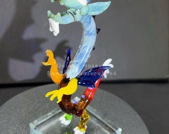 Handmade lamp working glass art: Discord ornament, special gift ideas