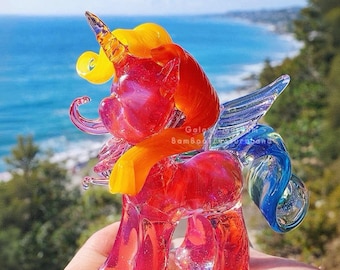 Handcrafted Glass Pony Ornament, lamp working MLP Art