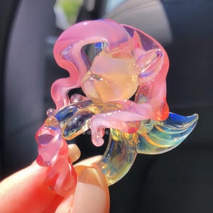 Mlp Light Up Rings Handmade Blowing Glass MLP Jewelry, Glass Art ' Pony
