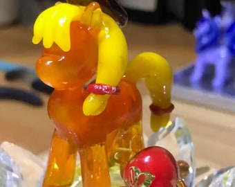 Handgemaakte doe-het-zelf blaasglas "My Little Pony" huishoudelijke artikelen, My little pony Craft ornamenten, cartoon little pony kunst, zwevend glas, uniek cadeau