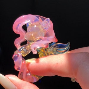 Handmade Blowing Glass MLP Jewelry, glass art ' Pony"ring(available become for pendant too), unique gift, 3D gift