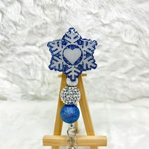 Snowflake 2 Dark Blue Badge Reel