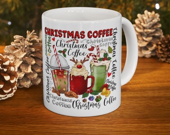 Christmas Coffee Mug, Merry Christmas Mug, Holiday Mug, Coffee cup, hot chocolate mug, mug gift, mug for hot cocoa, hot tea, Christmas mug