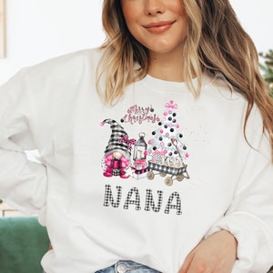 NANA Christmas Gift, Gnomes and Tree, New Nana, Pregnancy Announcement, Nana Sweatshirt, Gifts for Nana, Merry Christmas, Nana, Grandma Gift