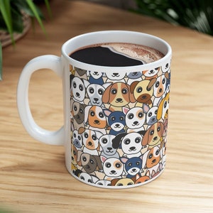 DOG Mug, Lots of Dogs Mug, Dog Lover Mug, Coffee cup, mug for hot chocolate, mug gift, mug for hot cocoa, hot tea, Pet lover