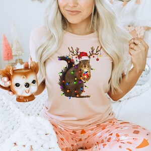 Christmas Squirrel Shirt, Christmas Shirt, Funny Christmas Shirt, Ugly Christmas, Merry Christmas Shirt, Squirrel and Lights, Unisex Gift