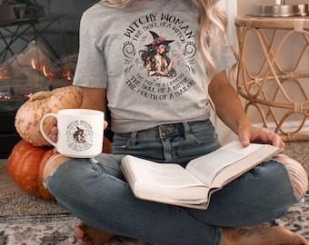 Witchy Woman Women's T-Shirt, Soul of a Witch, Fire of Lioness, Soul of Hippie, Mouth of Sailor, Wiccan, White Witch, Witch Vibes, Witchy