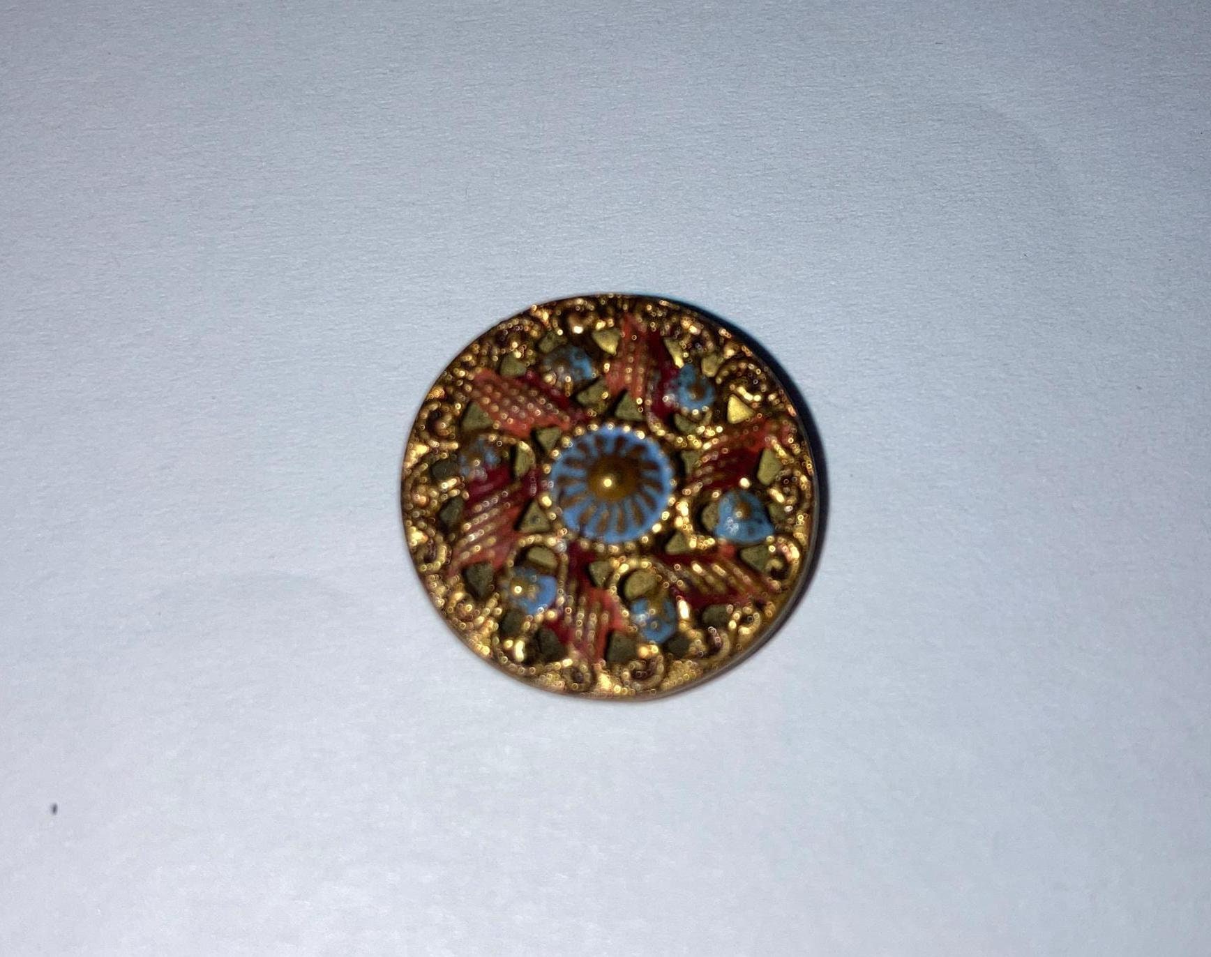 Vintage Filigree Twinkle Metal Button-b279-a Stylized Design Button ...