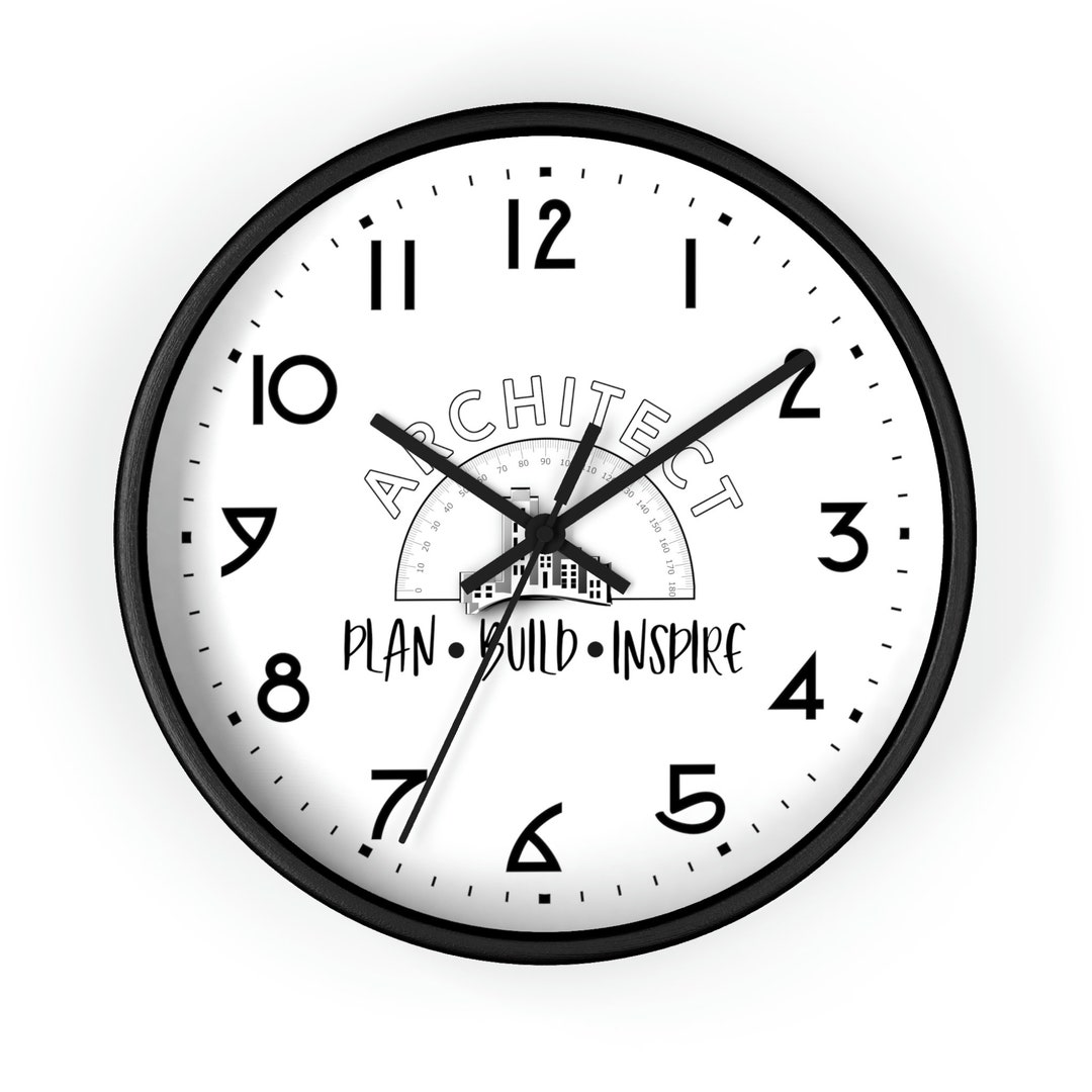 Architect Gift, Wall Clock, Architecture Home Decor, Wall Furnishings